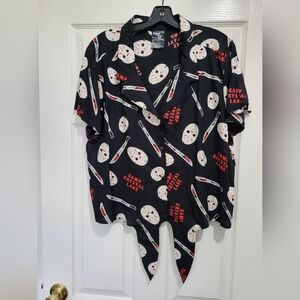 Friday the 13th Camp Button Up